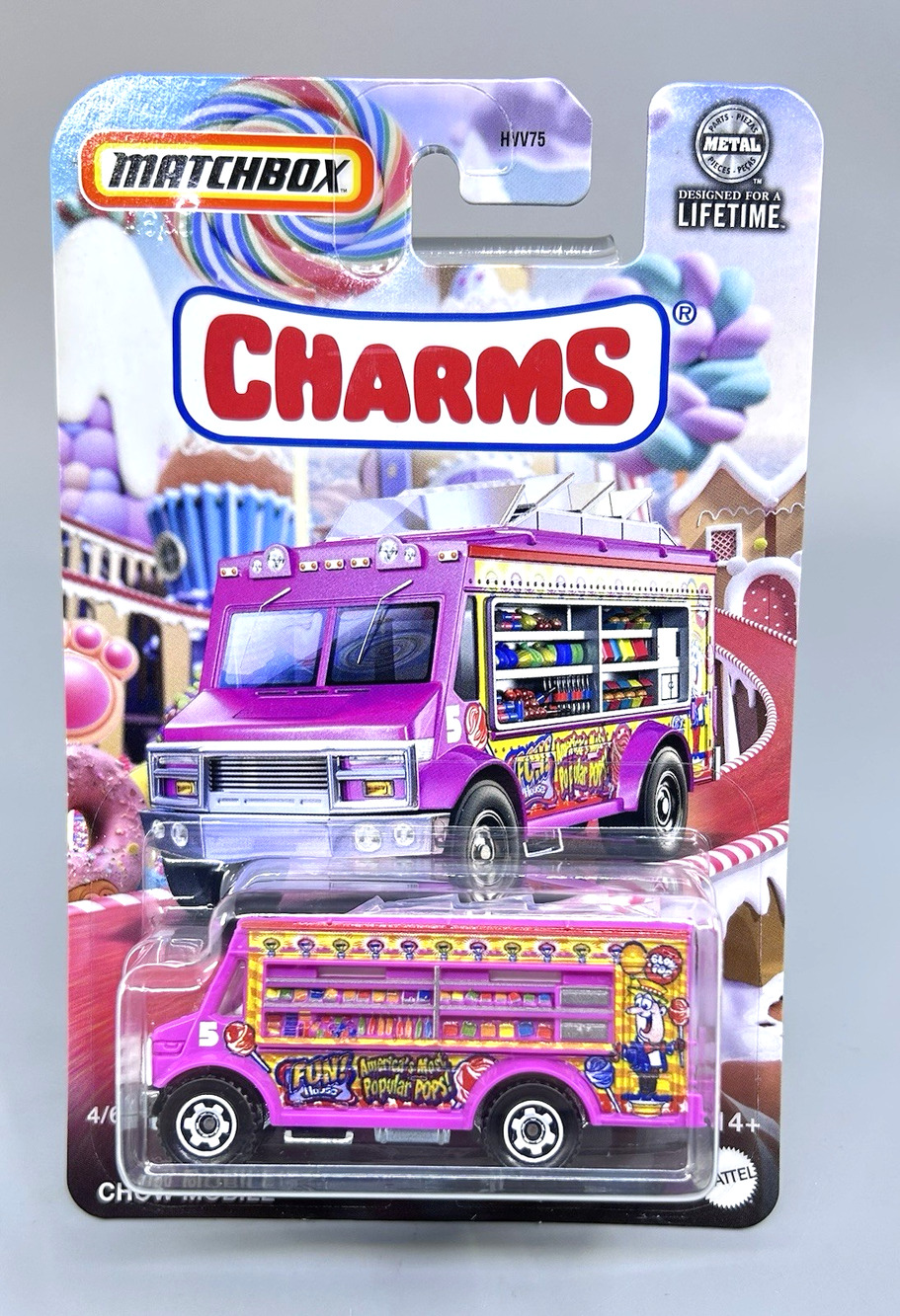 Matchbox CHOW MOBILE Pink Charms 4/6 Diecast 1:64 Mattel NOC